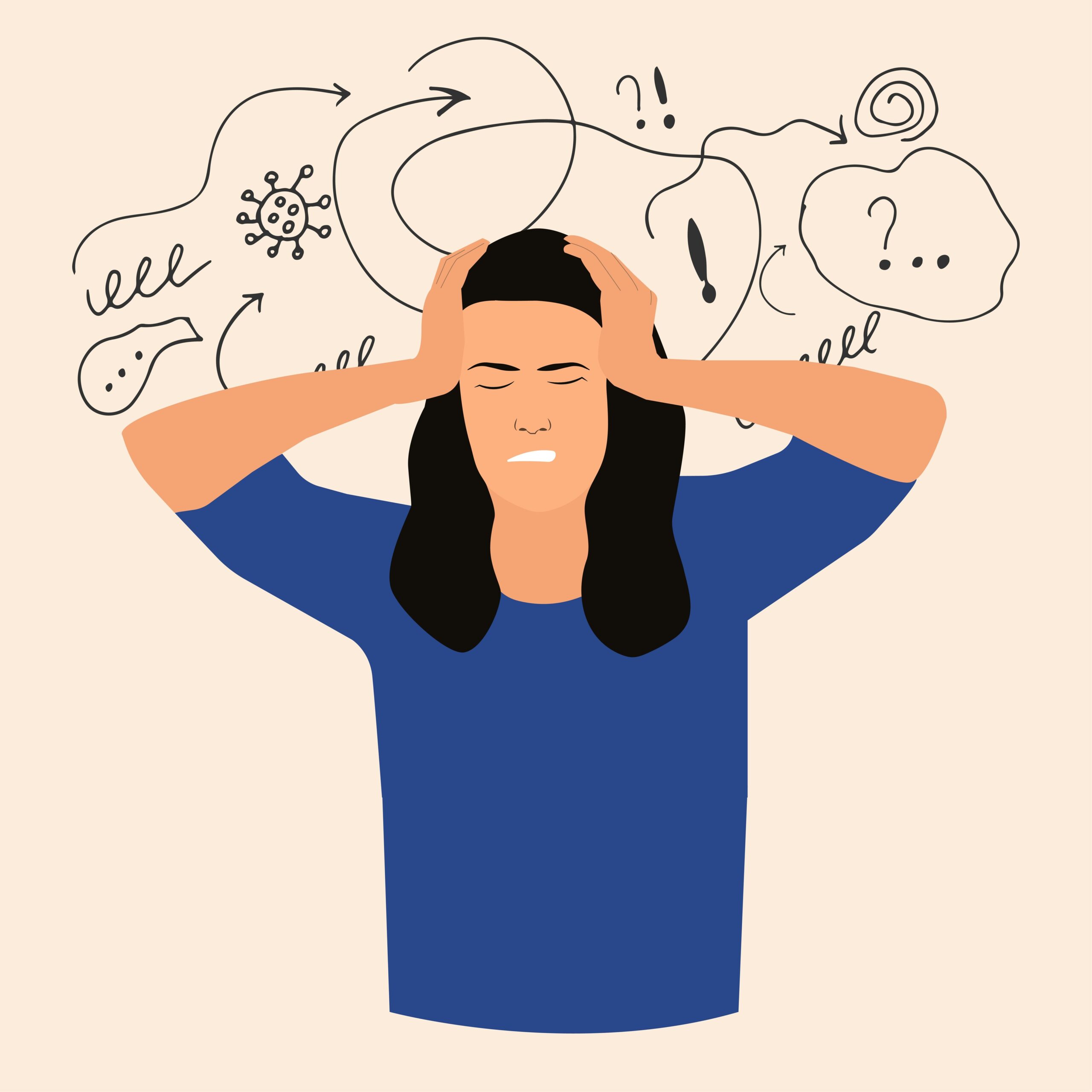 girl with negative thoughts